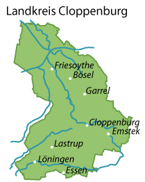 Cloppenburg (Landkreis) Karte