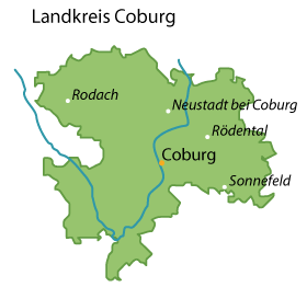Coburg (Landkreis) Karte