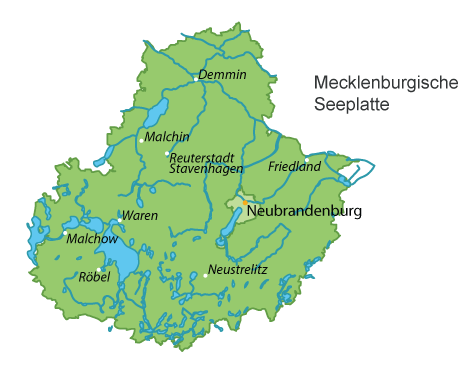 Mecklenburgische Seenplatte Karte