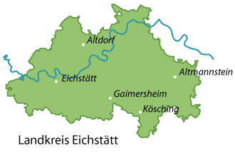 Eichstätt (Landkreis) Karte