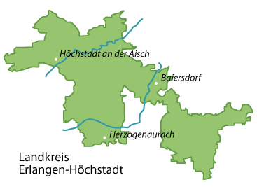 Erlangen-Höchstadt Karte