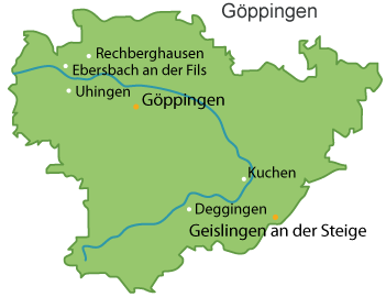 Göppingen (Landkreis) Karte
