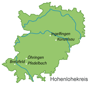 Hohenlohekreis Karte