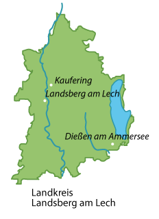 Landsberg am Lech (Landkreis) Karte