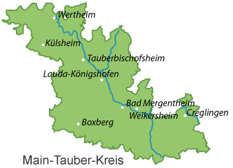 Main-Tauber-Kreis Karte