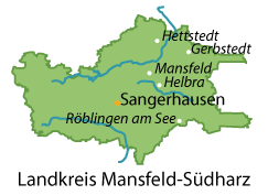 Mansfeld-Südharz Karte