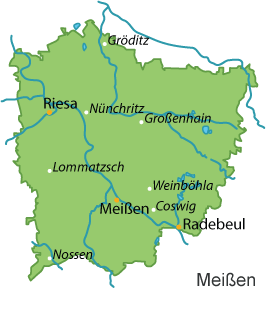 Meißen (Landkreis) Karte