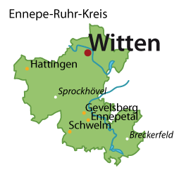 Ennepe-Ruhr-Kreis Karte