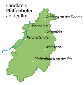Pfaffenhofen a.d.Ilm Karte