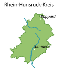 Rhein-Hunsrück-Kreis Karte