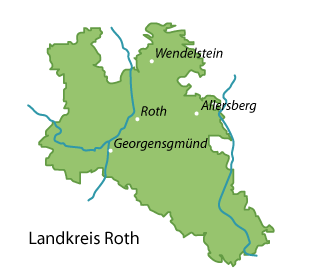 Roth (Landkreis) Karte