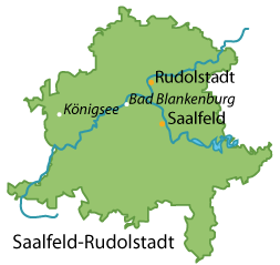 Saalfeld-Rudolstadt Karte