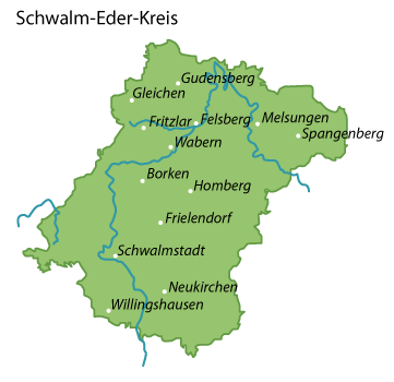Schwalm-Eder-Kreis Karte