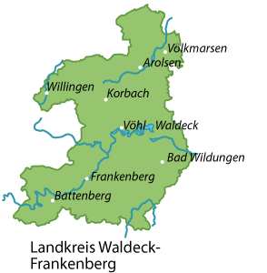 Waldeck-Frankenberg Karte
