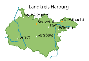Harburg (Landkreis) Karte