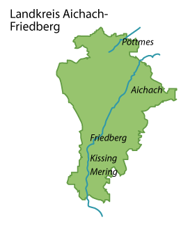 Aichach-Friedberg Karte
