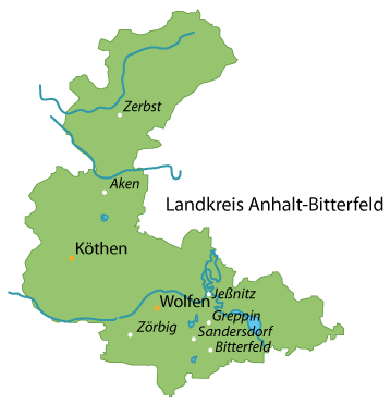 Anhalt-Bitterfeld Karte