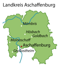 Aschaffenburg (Landkreis) Karte
