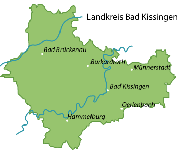 Bad Kissingen (Landkreis) Karte