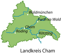 Cham (Landkreis) Karte