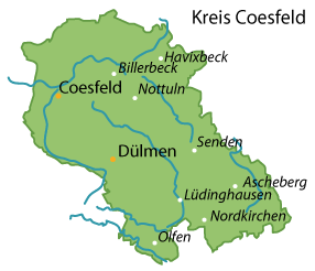 Coesfeld (Landkreis) Karte