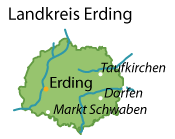 Erding (Landkreis) Karte