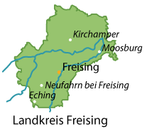 Freising (Landkreis) Karte