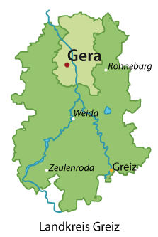 Greiz (Landkreis) Karte