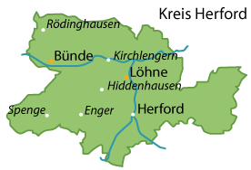 Herford (Landkreis) Karte