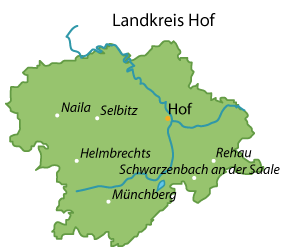 Hof (Landkreis) Karte