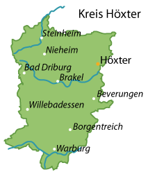 Höxter (Landkreis) Karte