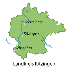 Kitzingen (Landkreis) Karte