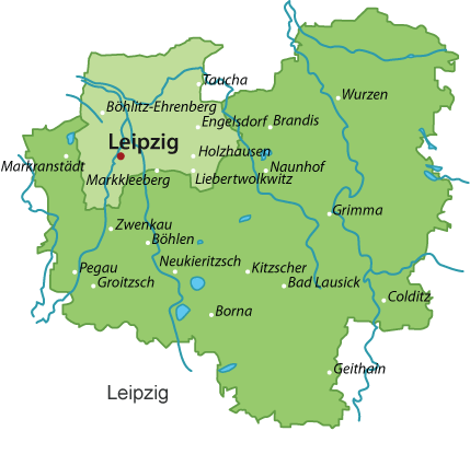 Leipzig (Landkreis) Karte