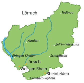 Lörrach (Landkreis) Karte
