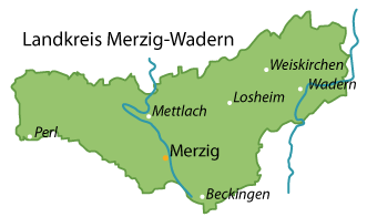 Merzig-Wadern Karte