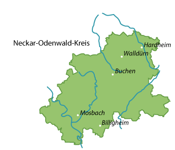 Neckar-Odenwald-Kreis Karte