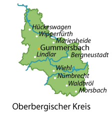 Oberbergischer Kreis Karte