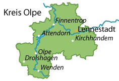 Olpe (Landkreis) Karte