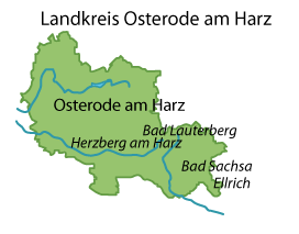 Osterode am Harz (Landkreis) Karte