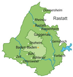 Rastatt (Landkreis) Karte
