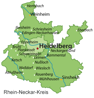 Rhein-Neckar-Kreis Karte
