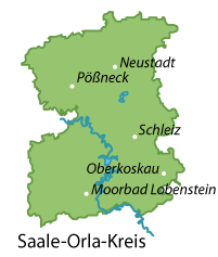 Saale-Orla-Kreis Karte