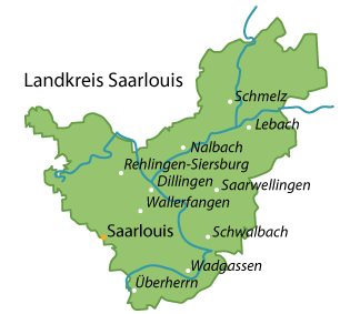 Saarlouis (Landkreis) Karte