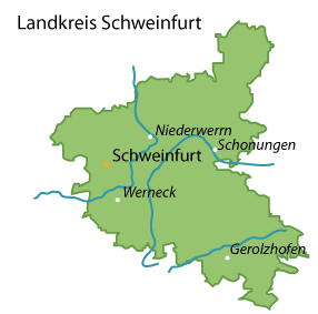Schweinfurt (Landkreis) Karte