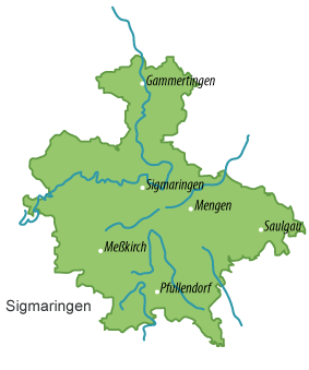 Sigmaringen (Landkreis) Karte