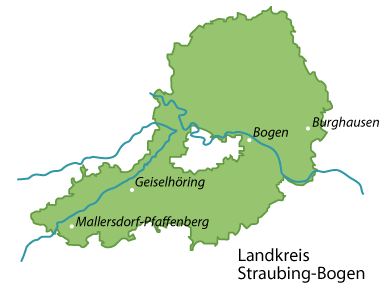 Straubing-Bogen Karte