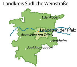 Südliche Weinstraße Karte