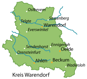 Warendorf (Landkreis) Karte