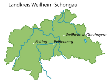 Weilheim-Schongau Karte