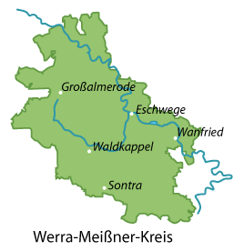 Werra-Meißner-Kreis Karte